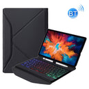 BM13S Backlight Edition Diamond Texture Detachable Bluetooth Keyboard Leather Tablet Case with Pen Slot & Triangular Back Support For Lenovo Pad Pro 11.5 inch 2021 TB-J716F / Tab P11 Pro 11.5 inch TB-J706F(Black)