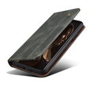 For OPPO Realme C21Y Simple Wax Crazy Horse Texture Horizontal Flip Leather Case with Card Slots & Holder(Dark Green)