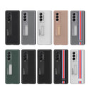 For Samsung Galaxy Z Fold3 5G GKK Ultra-thin Shockproof Leather Protective Case, with Holder(Black)
