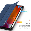 DUX DUCIS Domo Series Horizontal Flip Magnetic TPU + PU Leather Tablet Case with Three-folding Holder & Pen Slot For iPad Mini 6(Blue)
