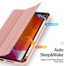 DUX DUCIS Domo Series Horizontal Flip Magnetic TPU + PU Leather Tablet Case with Three-folding Holder & Pen Slot For iPad Mini 6(Pink)