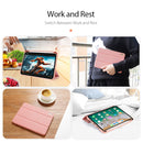 DUX DUCIS Domo Series Horizontal Flip Magnetic TPU + PU Leather Tablet Case with Three-folding Holder & Pen Slot For iPad Mini 6(Pink)