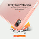 DUX DUCIS Domo Series Horizontal Flip Magnetic TPU + PU Leather Tablet Case with Three-folding Holder & Pen Slot For iPad Mini 6(Pink)