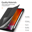 DUX DUCIS Domo Series Horizontal Flip Magnetic TPU + PU Leather Tablet Case with Three-folding Holder & Pen Slot For iPad Mini 6(Black)
