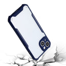 Acrylic + Color TPU Shockproof Case For iPhone 13(Dark Blue)