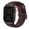 For Apple Watch Series 7 41mm / 6 & SE & 5 & 4 40mm / 3 & 2 & 1 38mm Oil Wax Genuine Leather Strap Watch Band(Red Brown)