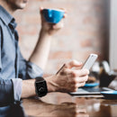 For Apple Watch Series 7 45mm / 6 & SE & 5 & 4 44mm / 3 & 2 & 1 42mm Oil Wax Genuine Leather Strap Watch Band(Dark Brown)