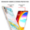 For LG Velvet 5G / 4G Electroplating Marble Pattern Dual-side IMD TPU Shockproof Case(Green 004)