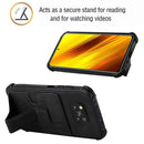 For Xiaomi Poco X3 NFC / Poco X3 / Poco X3 Pro Dream PU + TPU Four-corner Shockproof Back Cover Case with Card Slots & Holder(Black)
