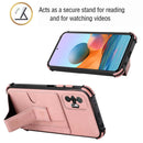 For Xiaomi Redmi Note 10 Pro / Note 10 Pro Max Dream PU + TPU Four-corner Shockproof Back Cover Case with Card Slots & Holder(Rose Gold)