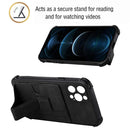 For iPhone 13 Pro Dream PU+TPU Four-corner Shockproof Back Cover Case with Card Slots & Holder (Black)