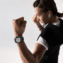 For Apple Watch 5 & 4 44mm / 3 & 2 & 1 42mm RedPepper IP68 Waterproof Screen Protector + Watchband + Protective Case(Black)