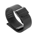 18mm 304 Stainless Steel Double Buckles Watch Band(Black)