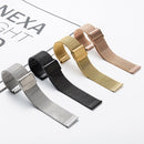 18mm 304 Stainless Steel Double Buckles Watch Band(Rose Gold)