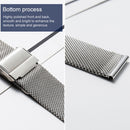 18mm 304 Stainless Steel Double Buckles Watch Band(Silver)
