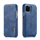For iPhone 11Pro Max Hon Ancient Series Leather Case with Card Slots & Holder & Wallet(Blue)
