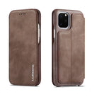 For iPhone 11Pro Max Hon Ancient Series Leather Case with Card Slots & Holder & Wallet(Coffee)