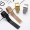 16mm 304 Stainless Steel Single Buckle Watch Band(Black)