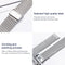 16mm 304 Stainless Steel Single Buckle Watch Band(Black)