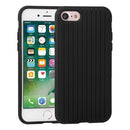Herringbone Texture Silicone Protective Case For iPhone SE 2022 / SE 2020 / 8 / 7(Black)
