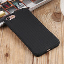 Herringbone Texture Silicone Protective Case For iPhone SE 2022 / SE 2020 / 8 / 7(Black)