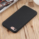 Herringbone Texture Silicone Protective Case For iPhone SE 2022 / SE 2020 / 8 / 7(Black)