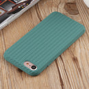 Herringbone Texture Silicone Protective Case For iPhone SE 2022 / SE 2020 / 8 / 7(Pine Green)