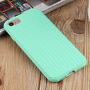 Herringbone Texture Silicone Protective Case For iPhone SE 2022 / SE 2020 / 8 / 7(Light Green)