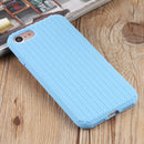 Herringbone Texture Silicone Protective Case For iPhone SE 2022 / SE 2020 / 8 / 7(Cornflowerblue)