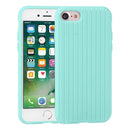 Herringbone Texture Silicone Protective Case For iPhone SE 2022 / SE 2020 / 8 / 7(Green Jade)