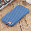 Herringbone Texture Silicone Protective Case For iPhone SE 2022 / SE 2020 / 8 / 7(Sea Blue)