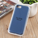 Herringbone Texture Silicone Protective Case For iPhone SE 2022 / SE 2020 / 8 / 7(Sea Blue)