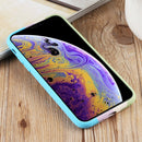 Herringbone Texture Silicone Protective Case For iPhone X / XS(Rainbow Green)