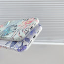 Laser Pattern TPU Protective Case For iPhone 13(Red Flowers)