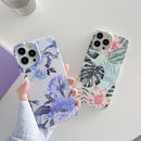 Laser Pattern TPU Protective Case For iPhone 13 Pro Max(Rose Flower)