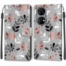 Voltage Coloured Drawing Magnetic Clasp Horizontal Flip PU Leather Case with Holder & Card Slots For Huawei P50(C19 Material Flower)