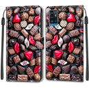 Voltage Coloured Drawing Magnetic Clasp Horizontal Flip PU Leather Case with Holder & Card Slots For ZTE Blade A71(C06 Red Lip Chocolate)