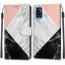 Voltage Coloured Drawing Magnetic Clasp Horizontal Flip PU Leather Case with Holder & Card Slots For ZTE Blade A71(C07 Pink White Black)