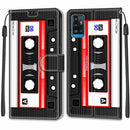 Voltage Coloured Drawing Magnetic Clasp Horizontal Flip PU Leather Case with Holder & Card Slots For ZTE Blade A71(C10 Black Red Tape)