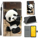 Voltage Coloured Drawing Magnetic Clasp Horizontal Flip PU Leather Case with Holder & Card Slots For ZTE Blade A71(C18 Wood Board Panda)
