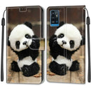 Voltage Coloured Drawing Magnetic Clasp Horizontal Flip PU Leather Case with Holder & Card Slots For ZTE Blade A71(C18 Wood Board Panda)