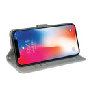 Voltage Coloured Drawing Magnetic Clasp Horizontal Flip PU Leather Case with Holder & Card Slots For ZTE Blade A71(C10 Black Red Tape)