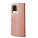 LC.IMEEKE Calf Texture Horizontal Flip Leather Case with Holder & Card Slots & Wallet For vivo V21(Pink)
