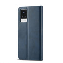 LC.IMEEKE Calf Texture Horizontal Flip Leather Case with Holder & Card Slots & Wallet For vivo V21(Blue)