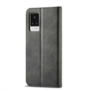 LC.IMEEKE Calf Texture Horizontal Flip Leather Case with Holder & Card Slots & Wallet For vivo V21(Black)