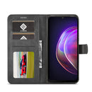 LC.IMEEKE Calf Texture Horizontal Flip Leather Case with Holder & Card Slots & Wallet For vivo V21(Black)