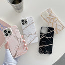 Gilding Marble Pattern Soft TPU Protective Case For iPhone 13(Black)