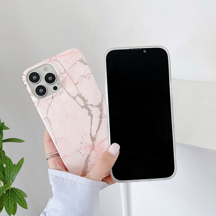 Gilding Marble Pattern Soft TPU Protective Case For iPhone 13(Black)