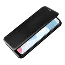 For OPPO Realme C21Y Carbon Fiber Texture Magnetic Horizontal Flip TPU + PC + PU Leather Case with Card Slot(Black)