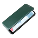 For OPPO Realme C21Y Carbon Fiber Texture Magnetic Horizontal Flip TPU + PC + PU Leather Case with Card Slot(Green)